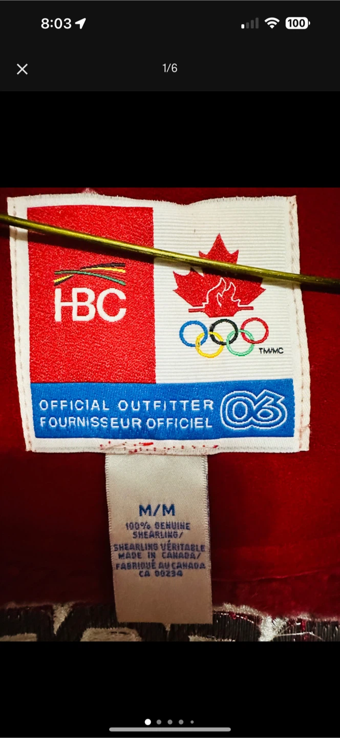 HBC Olympics Canada Jacket - Size M