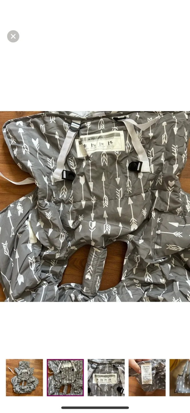 Yoofuss Shopping Cart Cover - Grey Arrow Pattern image indicator(2)