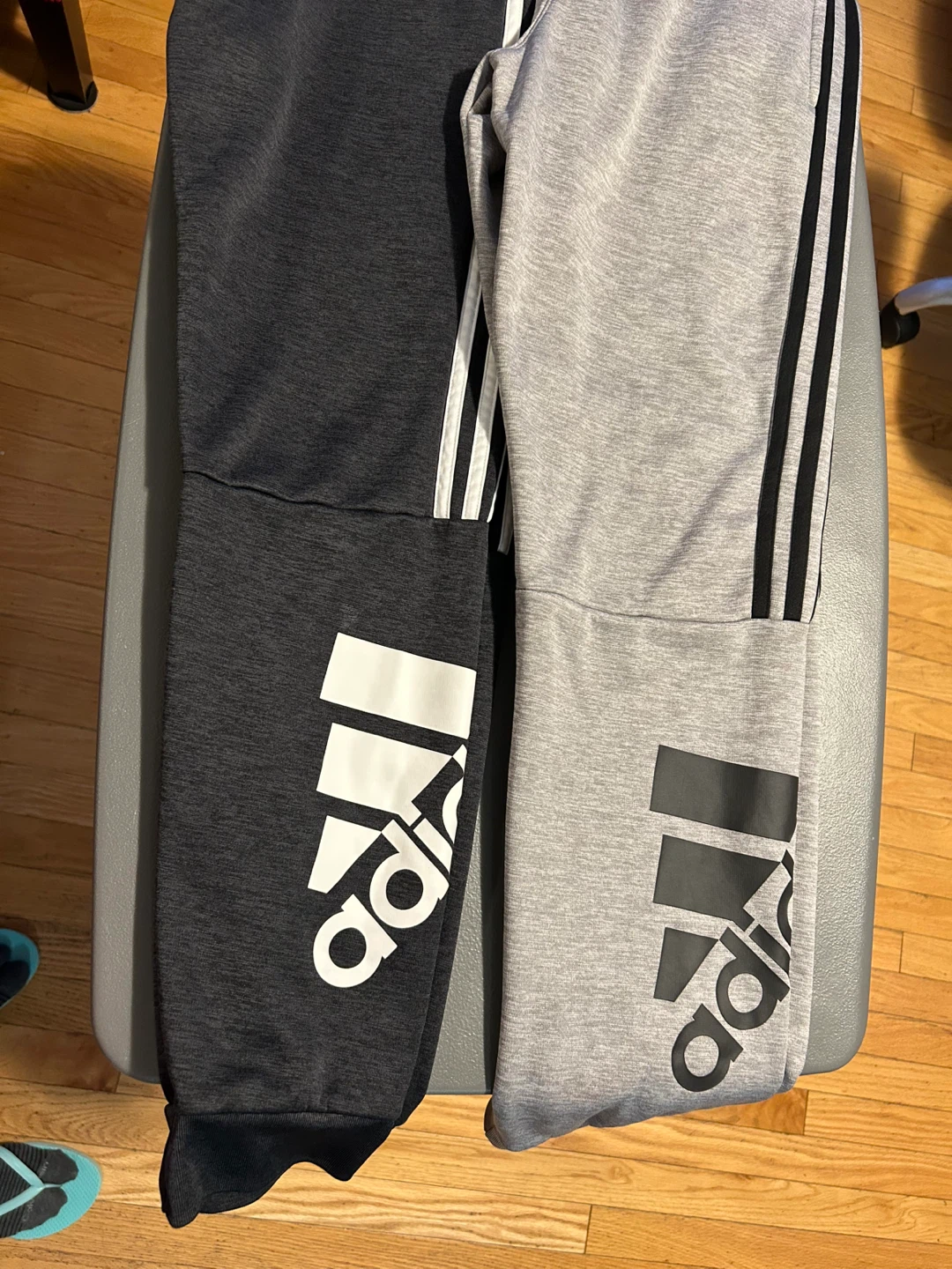 Adidas XL Track Pants - Grey & Black     Teen Size 18/20