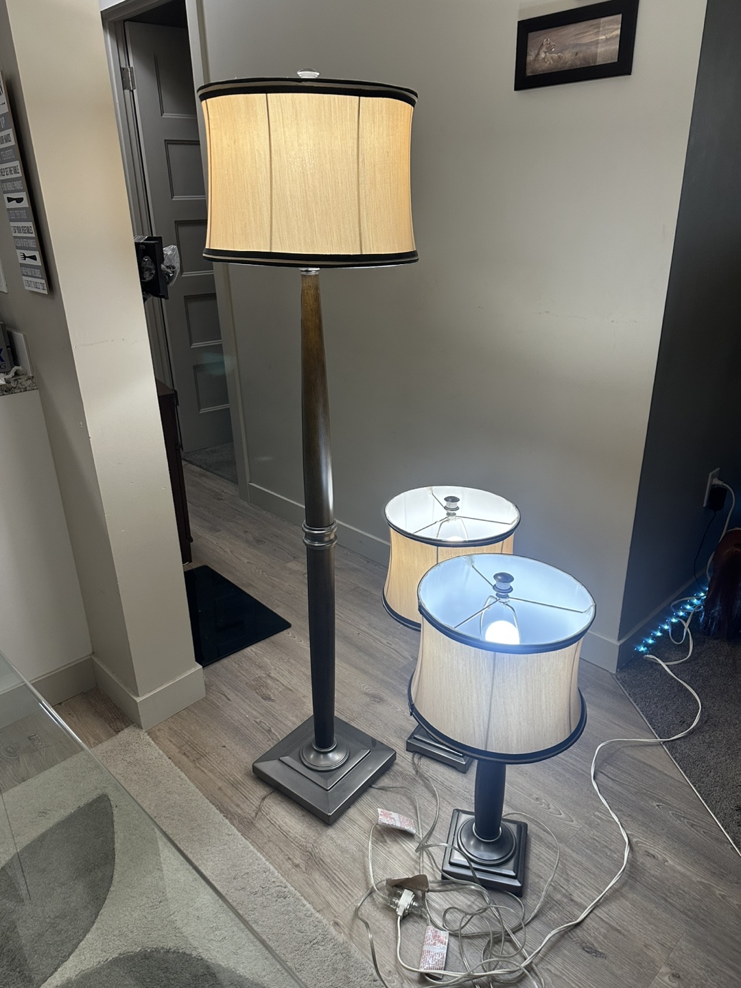Modern Standing Lamp + 2 Matching Table Lamps (3 matching lamp) - photo 4