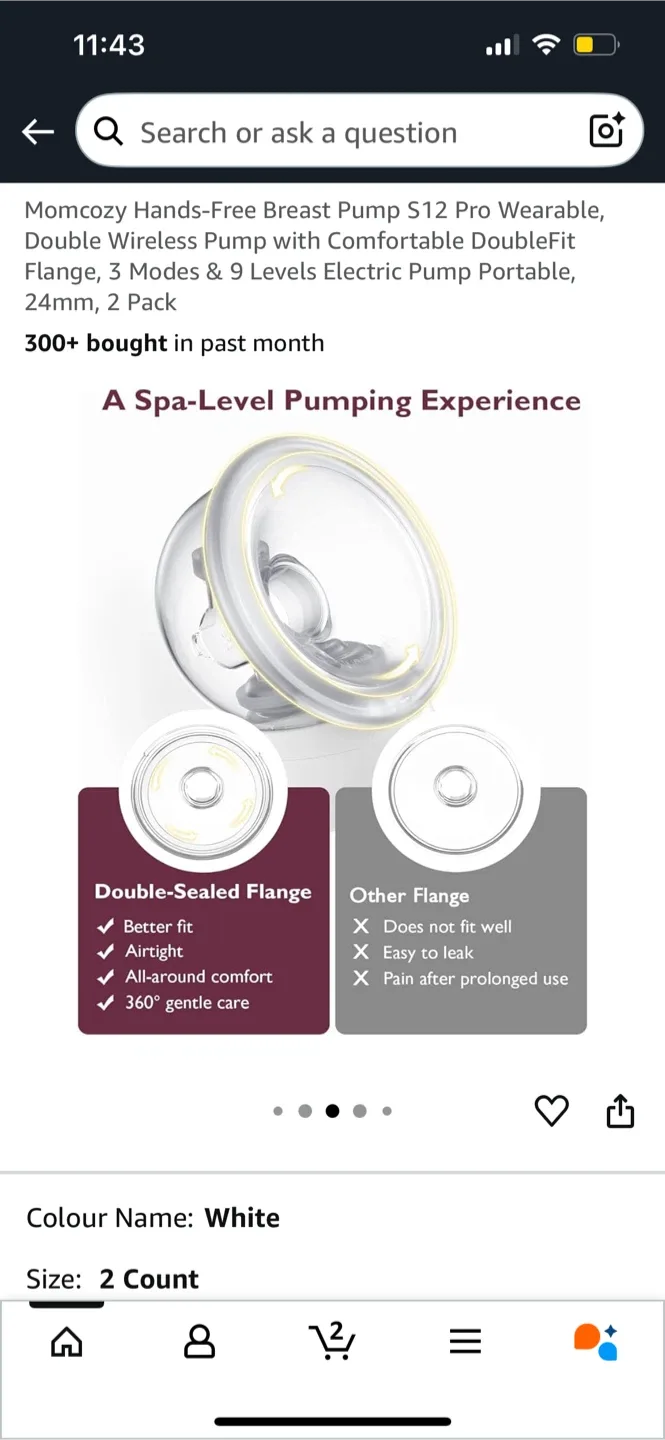 momcozy S12 Pro Wearable Breast Pump - New in Box image indicator(9)