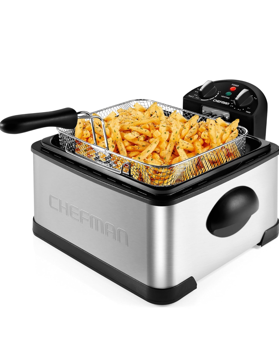 Brand new Chefman deep fryer in durable stainless steel
