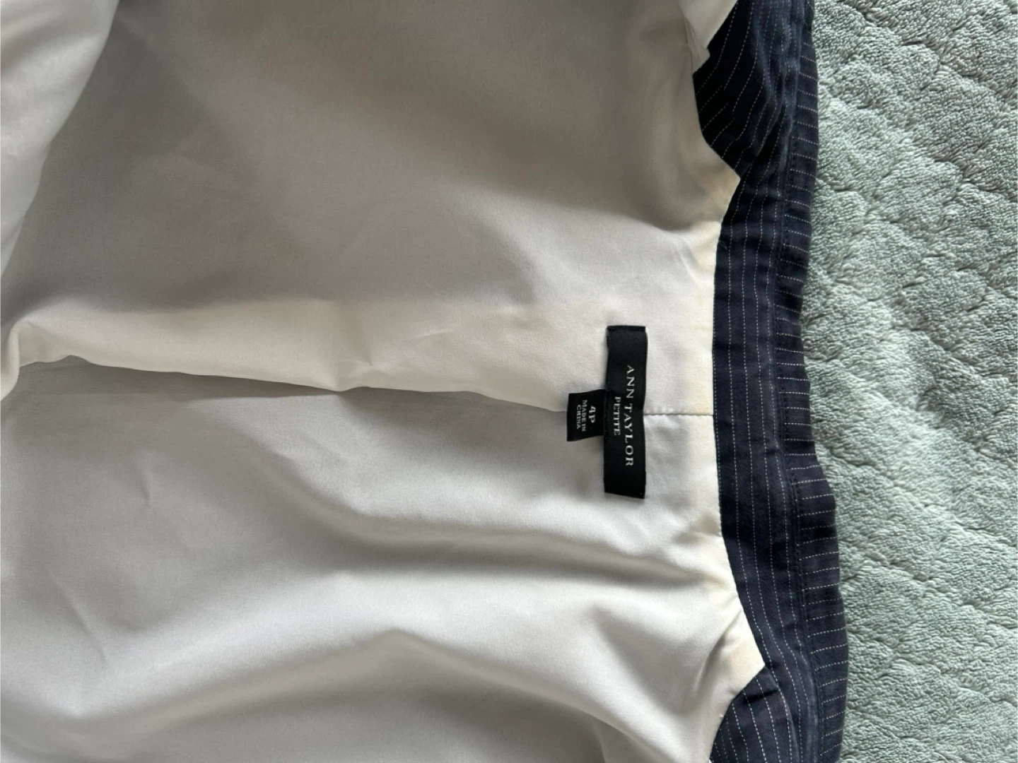 Ann Taylor Navy Pinstripe Blazer - photo 4
