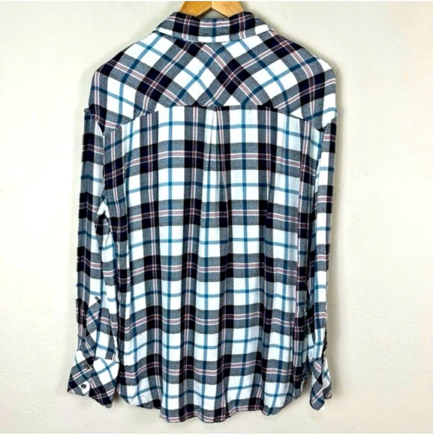Rails x Free People Plaid Flannel Button Down Long Sleeve Shirt image indicator(3)
