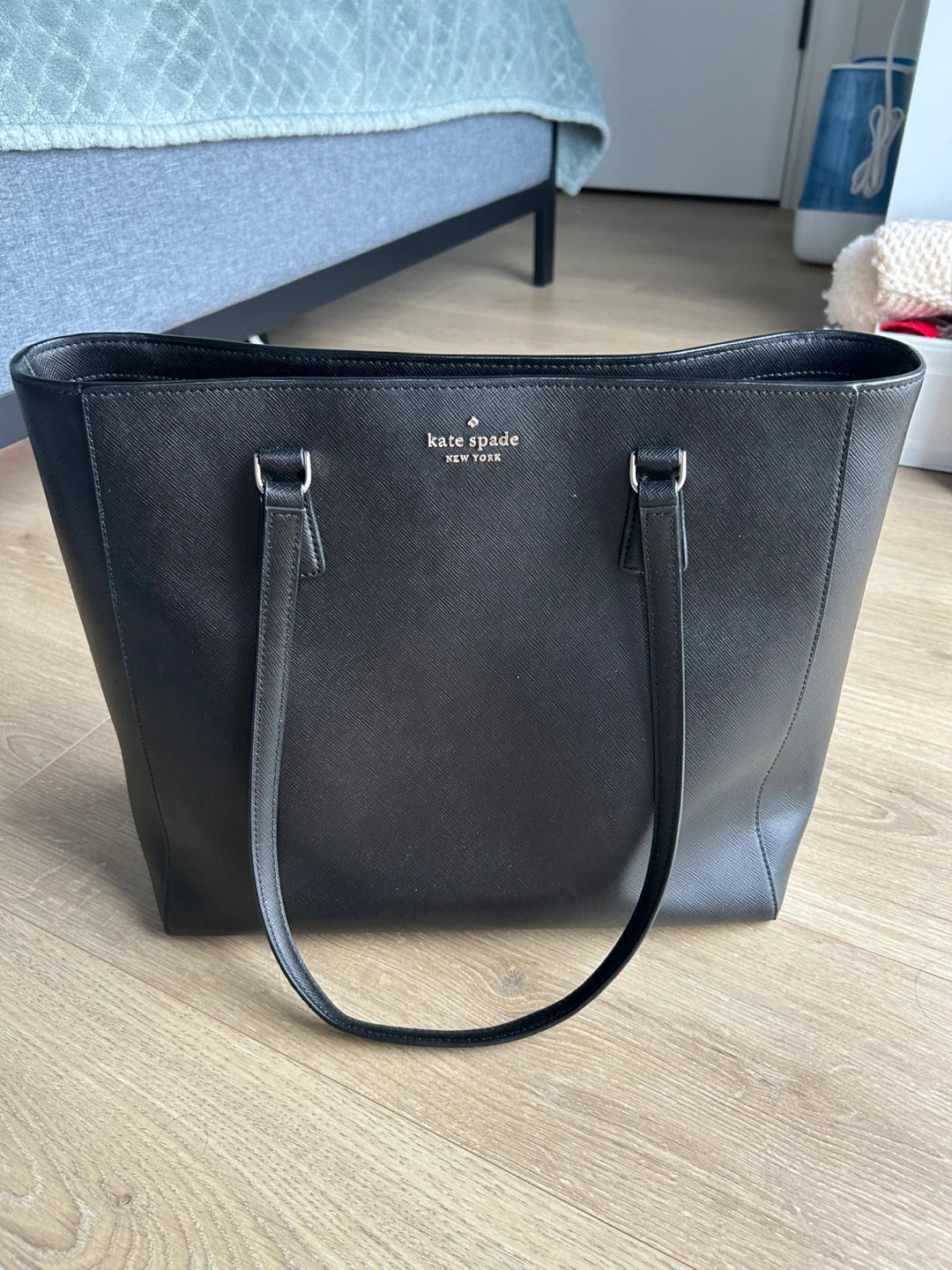 Kate Spade Black Perry Leather Laptop Tote Bag
