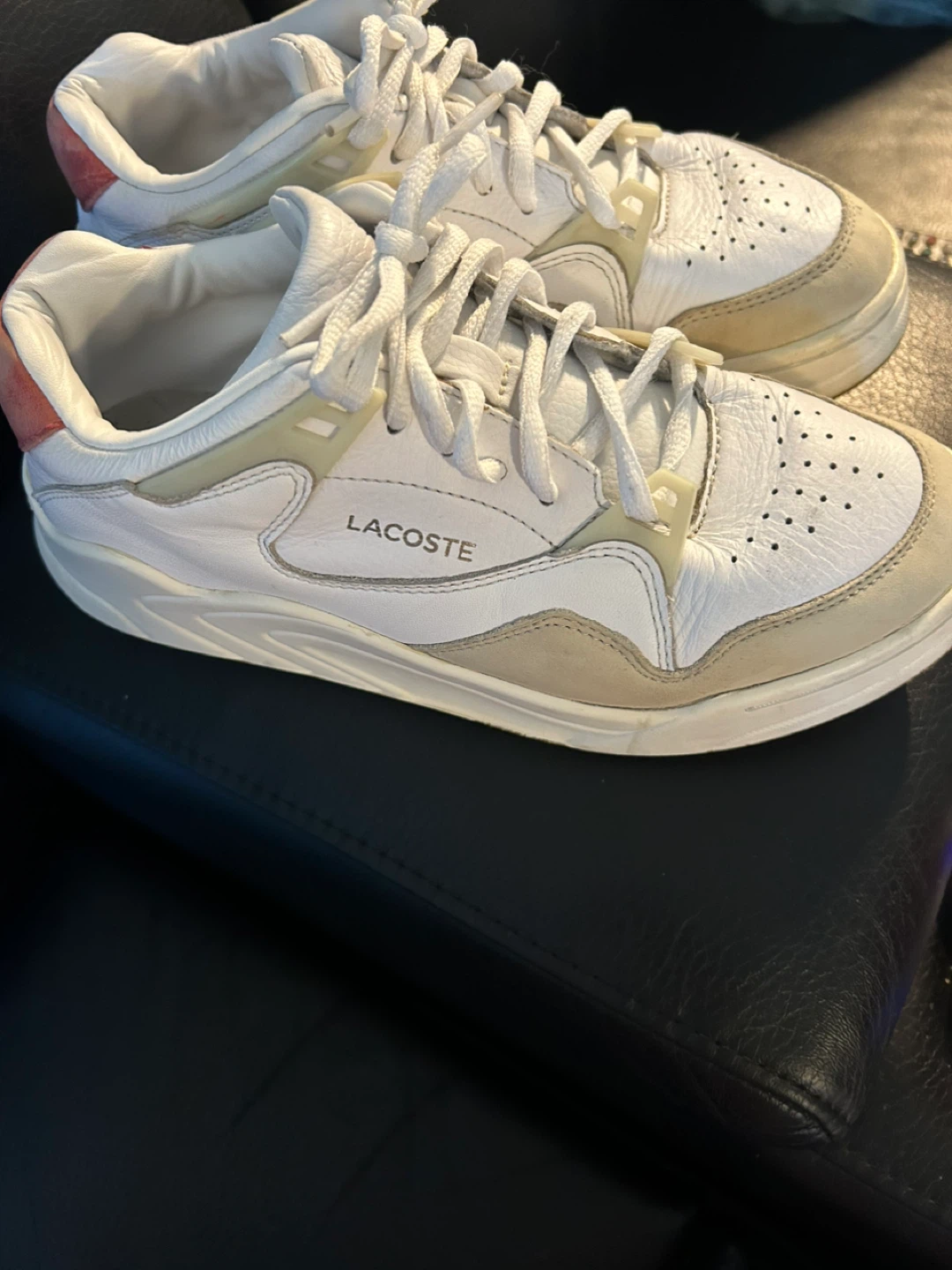 Lacoste White Leather Sneakers