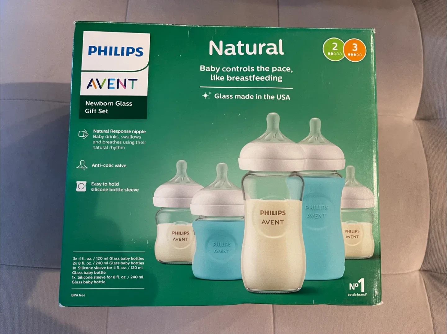 Philips Avent Newborn Glass Gift Set - New in Box