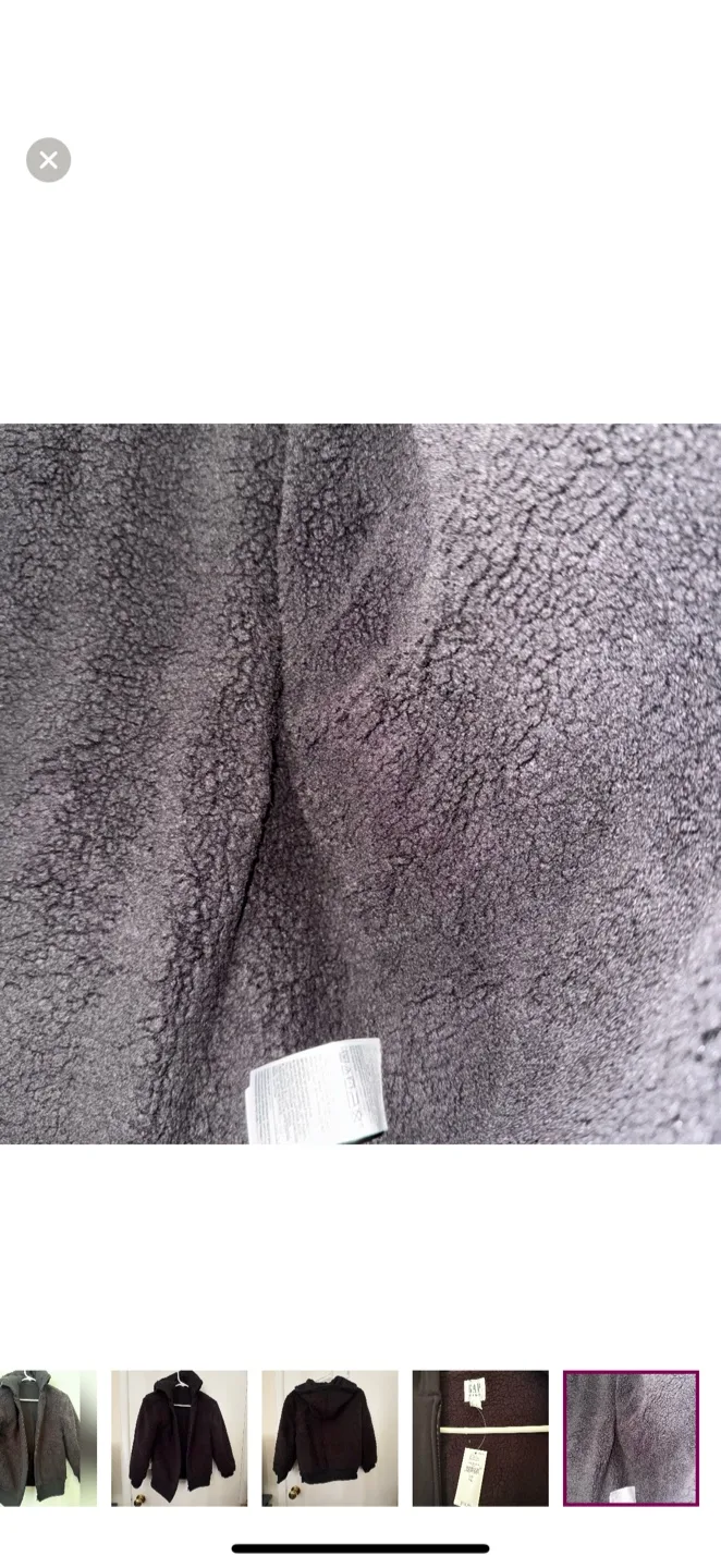 XLGAP Kids Black Sherpa-Lined Hoodie image indicator(6)