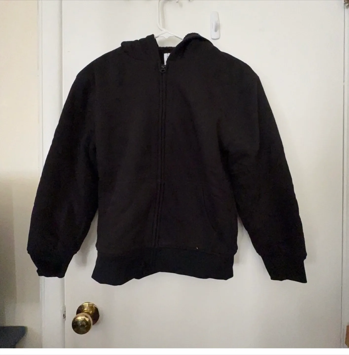 XLGAP Kids Black Sherpa-Lined Hoodie image indicator(2)