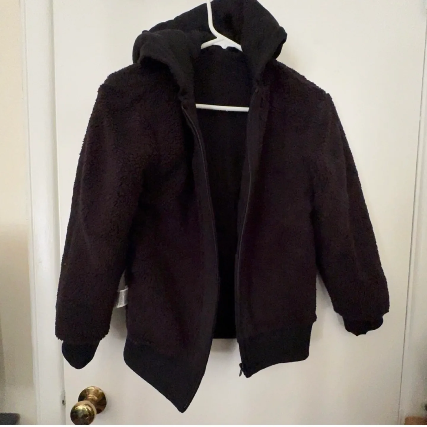 XLGAP Kids Black Sherpa-Lined Hoodie image indicator(4)