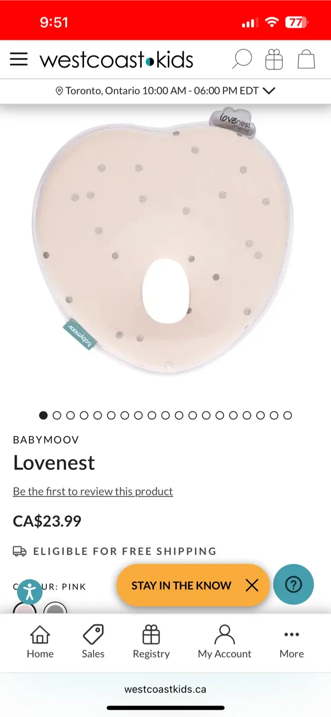 Babymoov Lovenest Original Head Support - Pink image indicator(2)