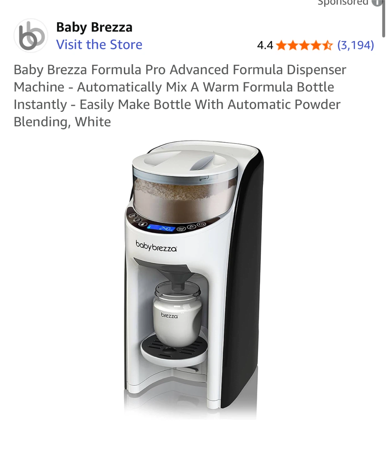 Baby Brezza Formula Pro Advanced Dispenser