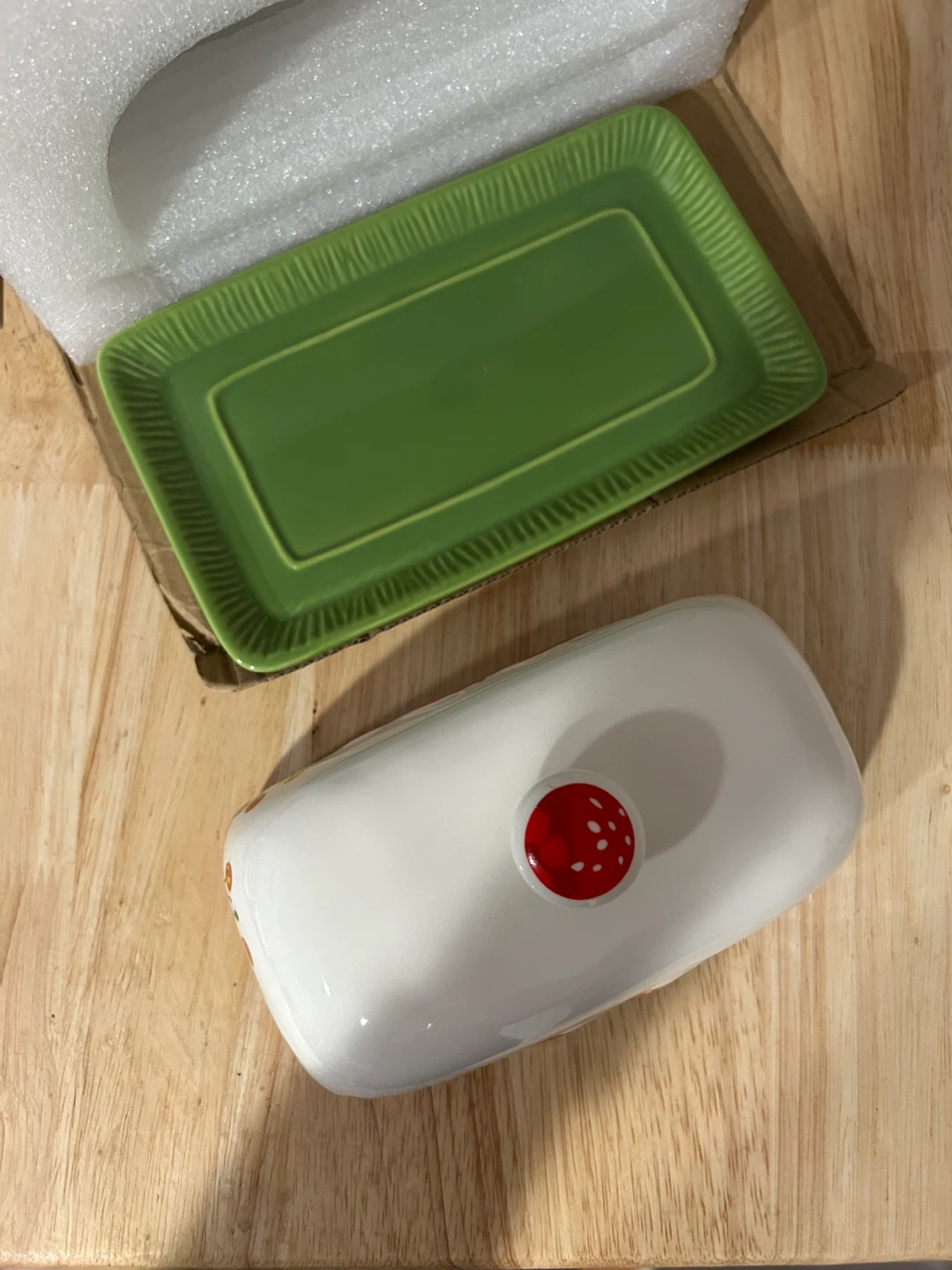 Mushroom Butter Dish with Lid - photo 4