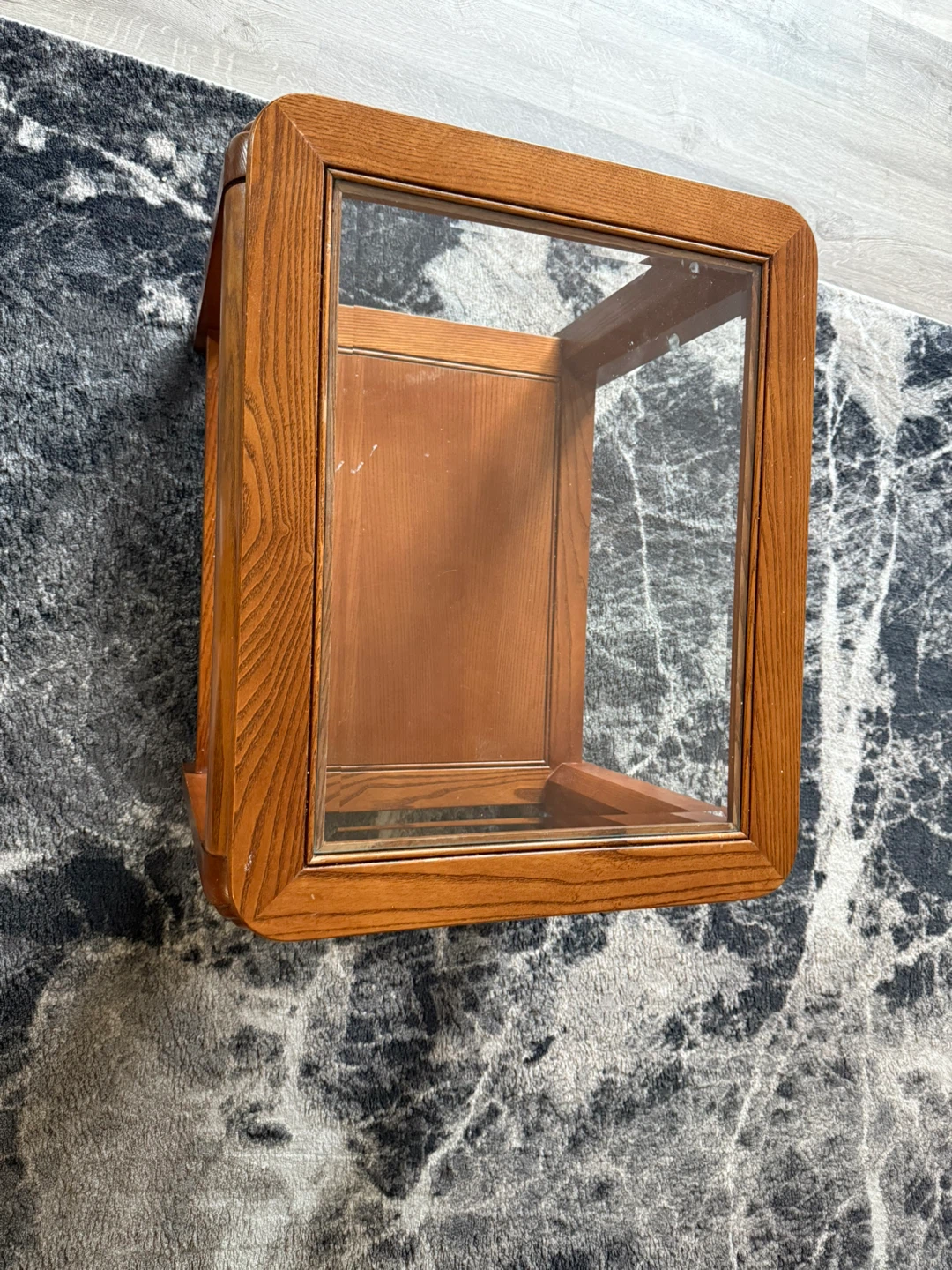 Wood & Glass End Table - photo 2