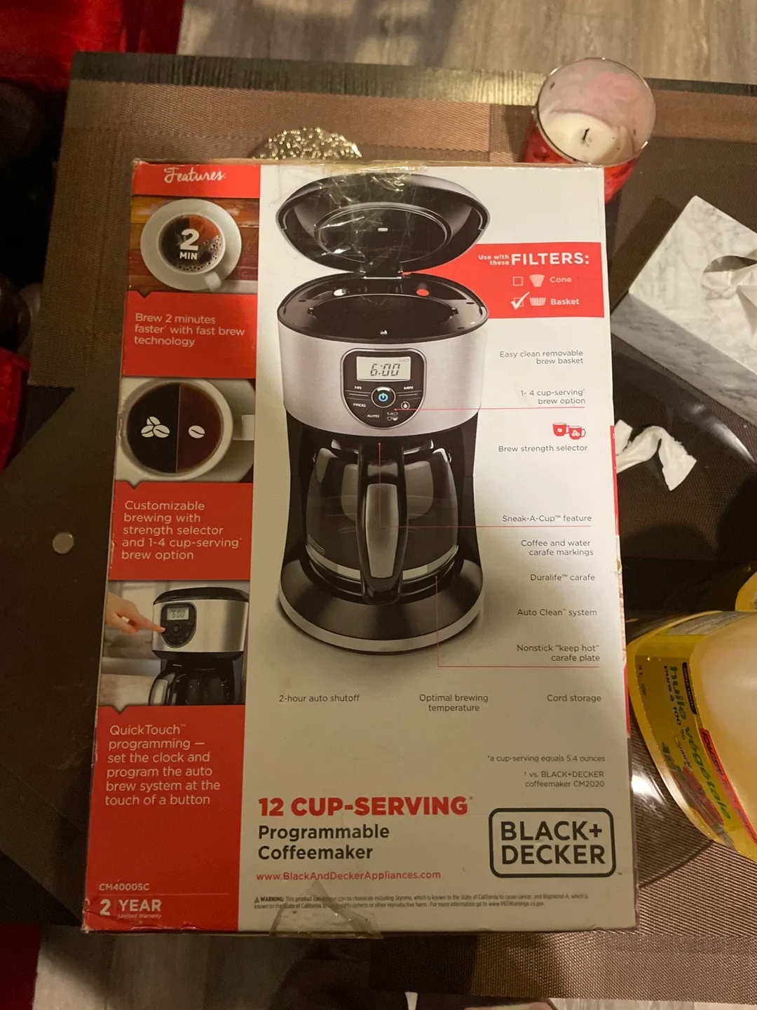 Black+Decker 12-Cup Programmable Coffeemaker image indicator(2)