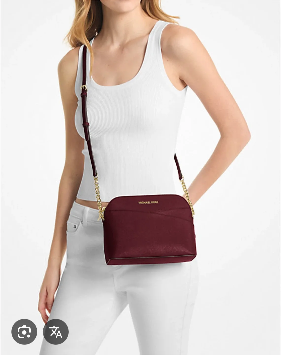 Michael Kors Dome Crossbody Bag - Burgundy image indicator(2)