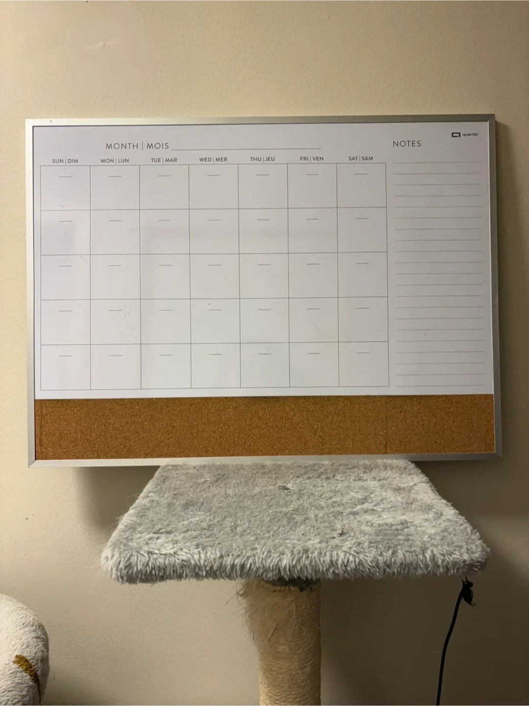 Quartet Whiteboard Calendar with Corkboard