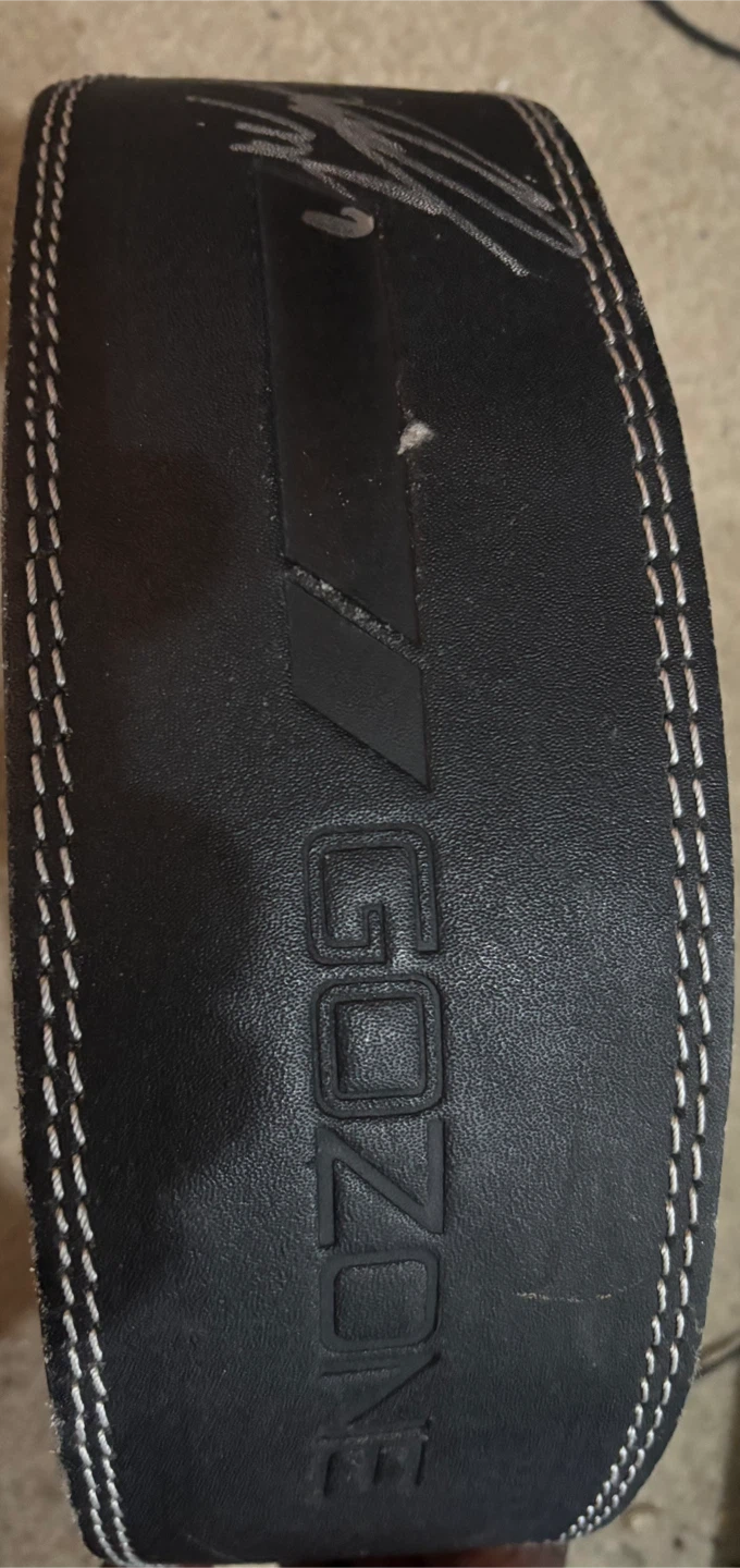GoZone Black Leather Weight Lifting Belt - Size S/P M/M