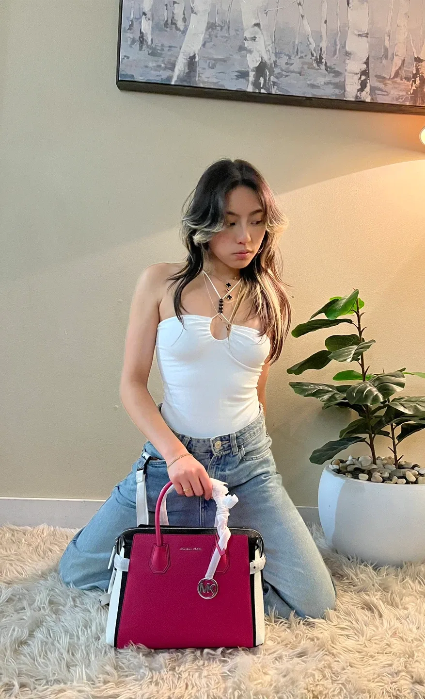 SOLD OUT‼️Michael Kors Satchel Bag - Tri-colour