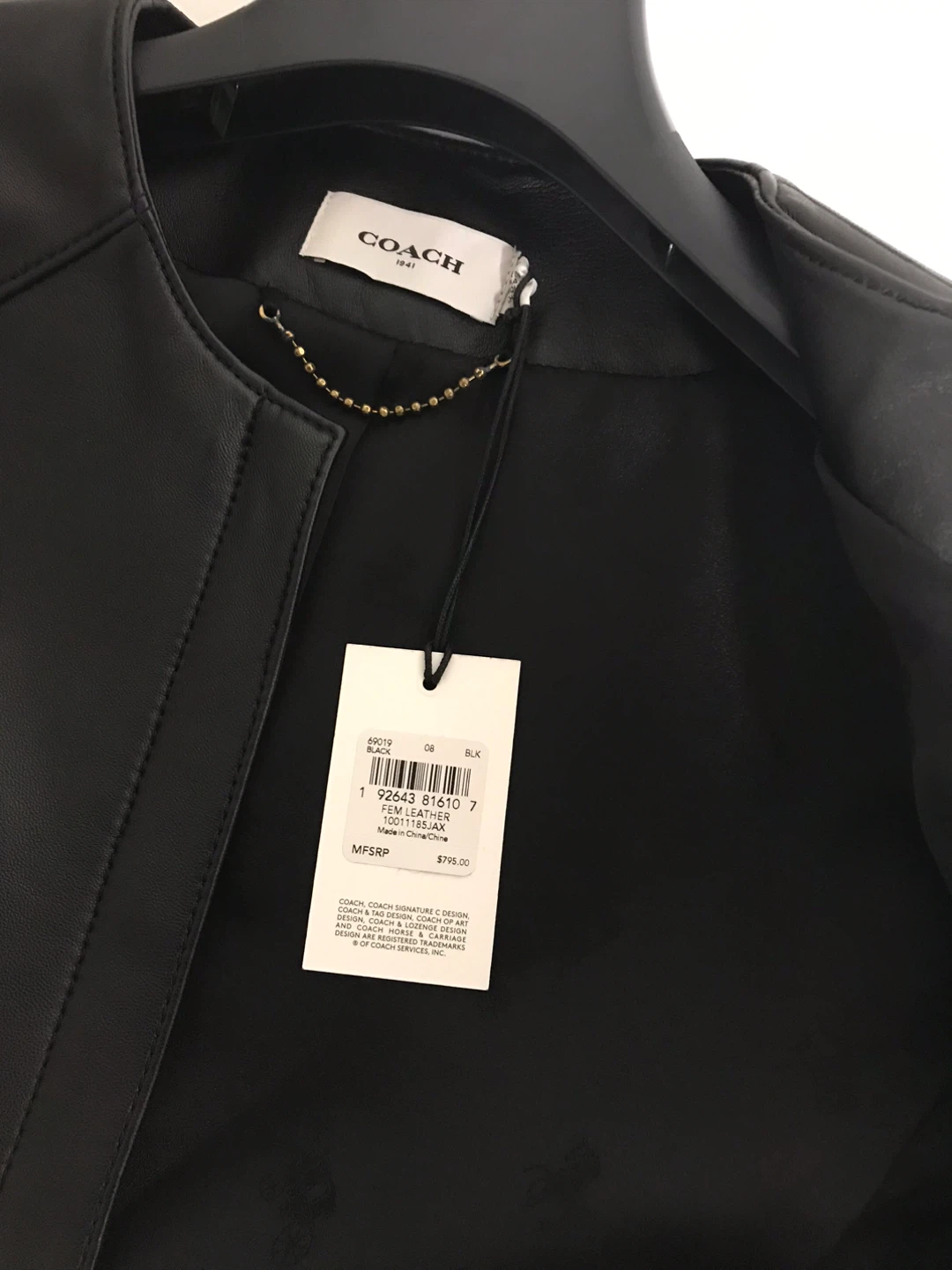 Coach Leather Jacket - Size 08 - photo 5