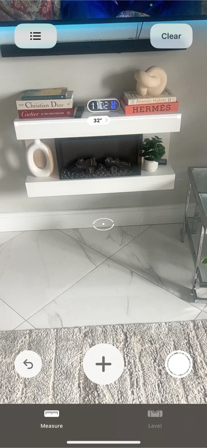 White Floating Fireplace Shelf
