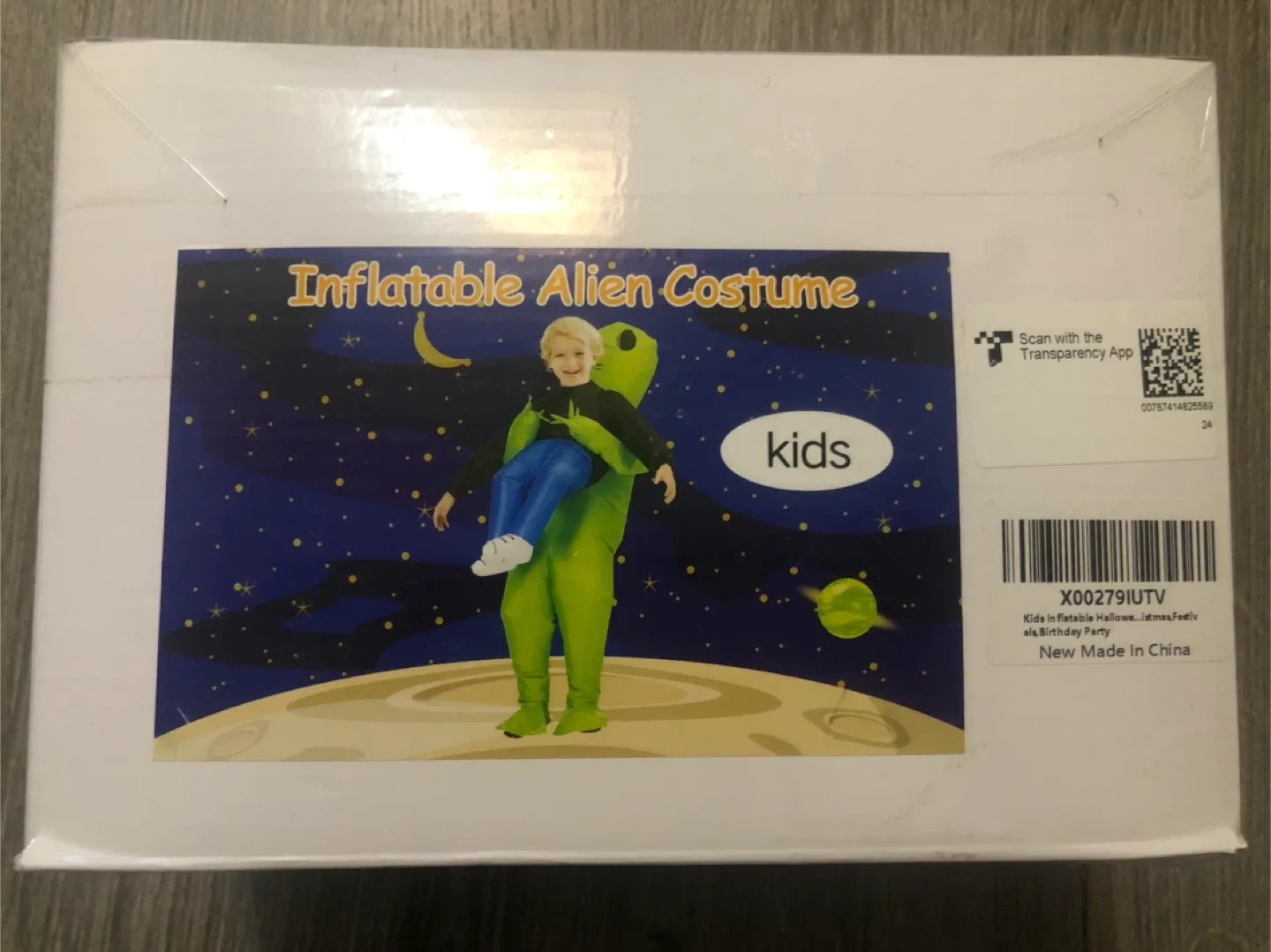 Kids Inflatable Alien Costume (One Size) image indicator(2)