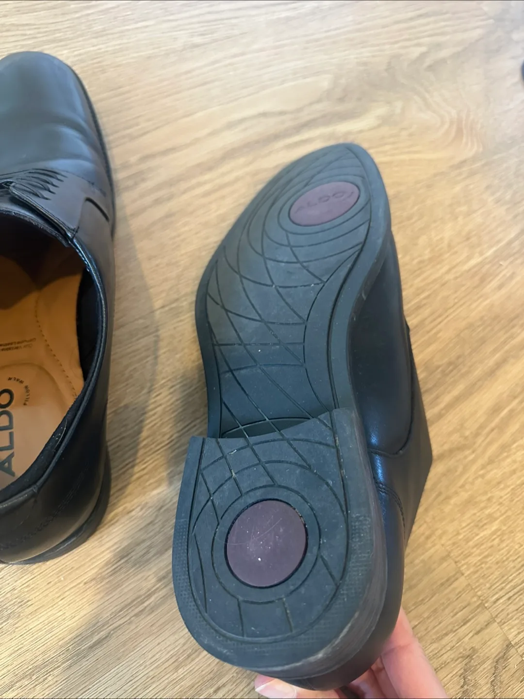 Brand new - ALDO Black Leather Dress Shoes image indicator(5)