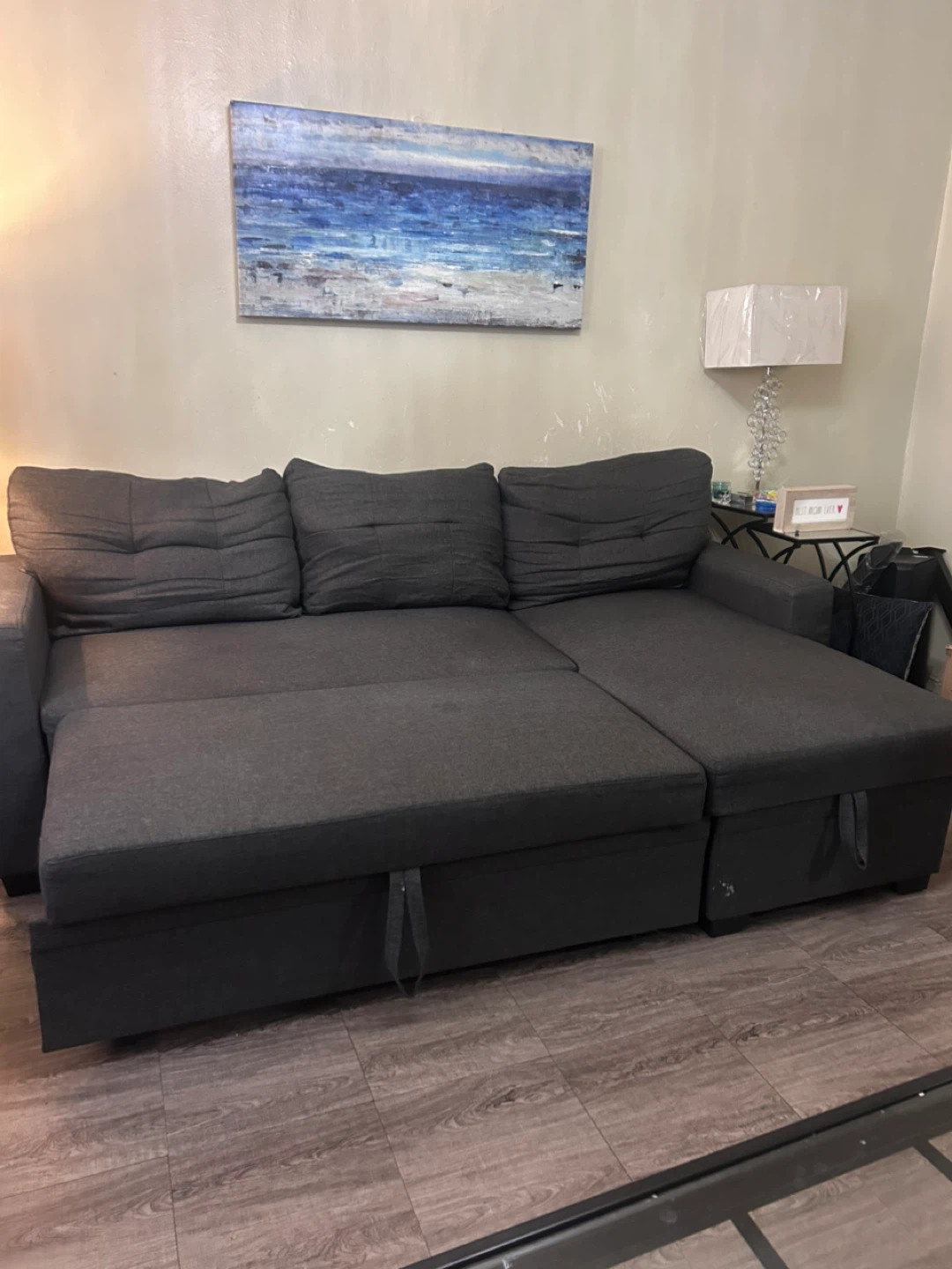 Gray Sectional Sofa with Storage - photo 2
