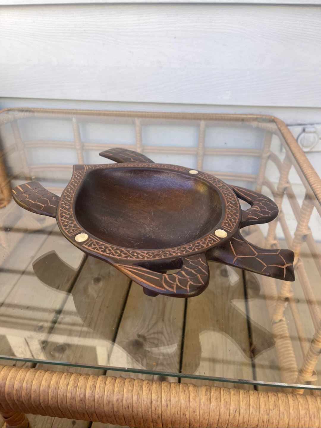 Wooden Turtle Dish