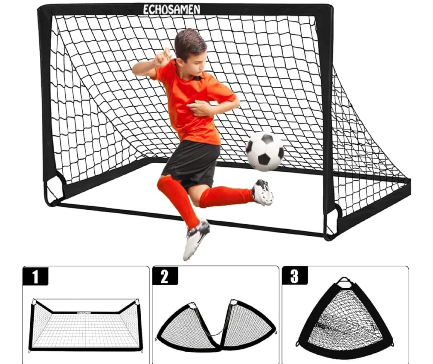 ECHOSAMEN Portable Soccer Goal Set image indicator(4)