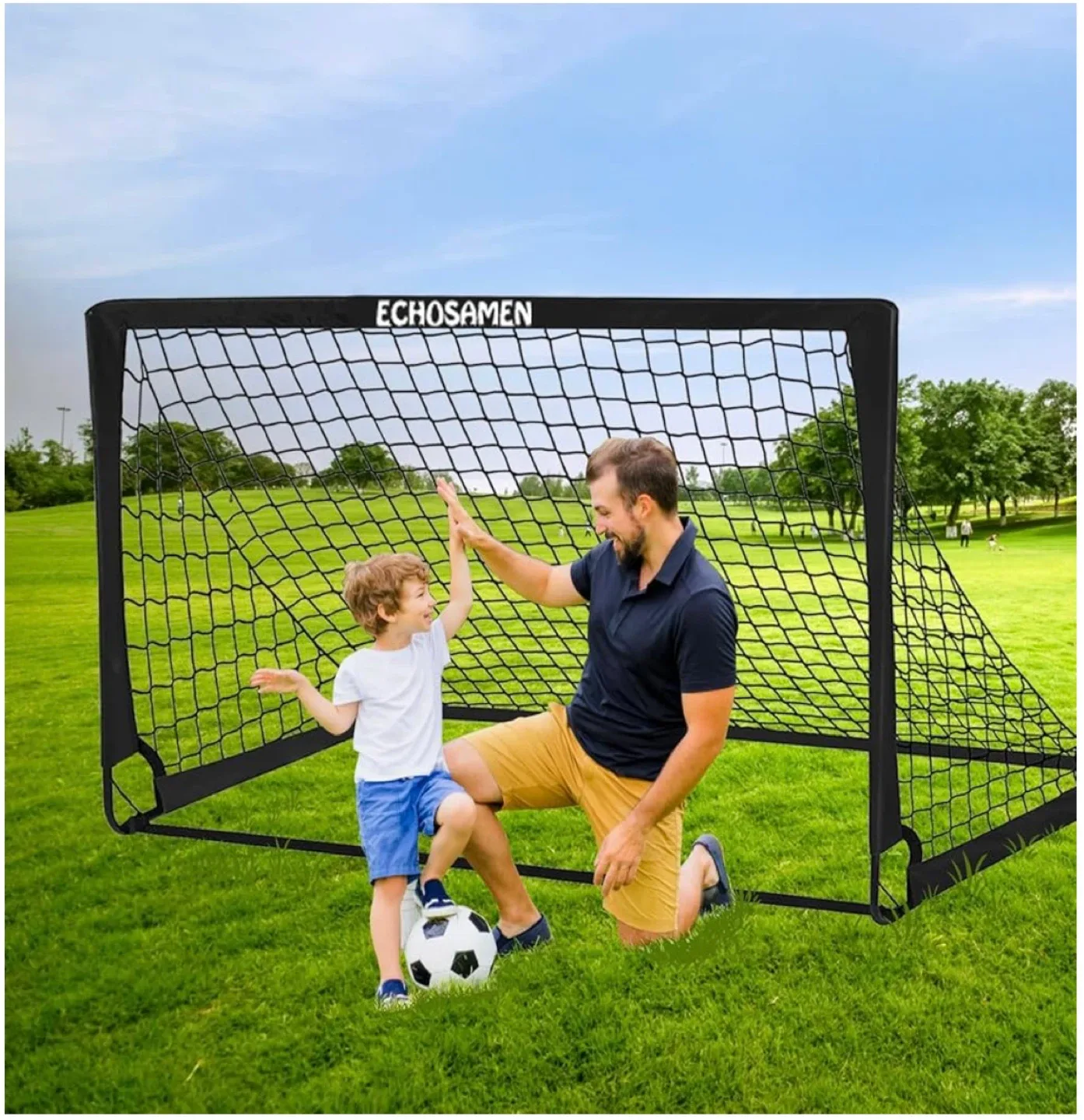 ECHOSAMEN Portable Soccer Goal Set image indicator(5)