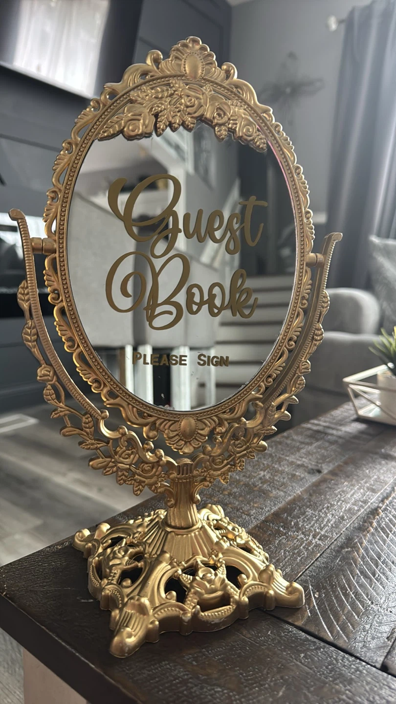 Gold Mirror Signs