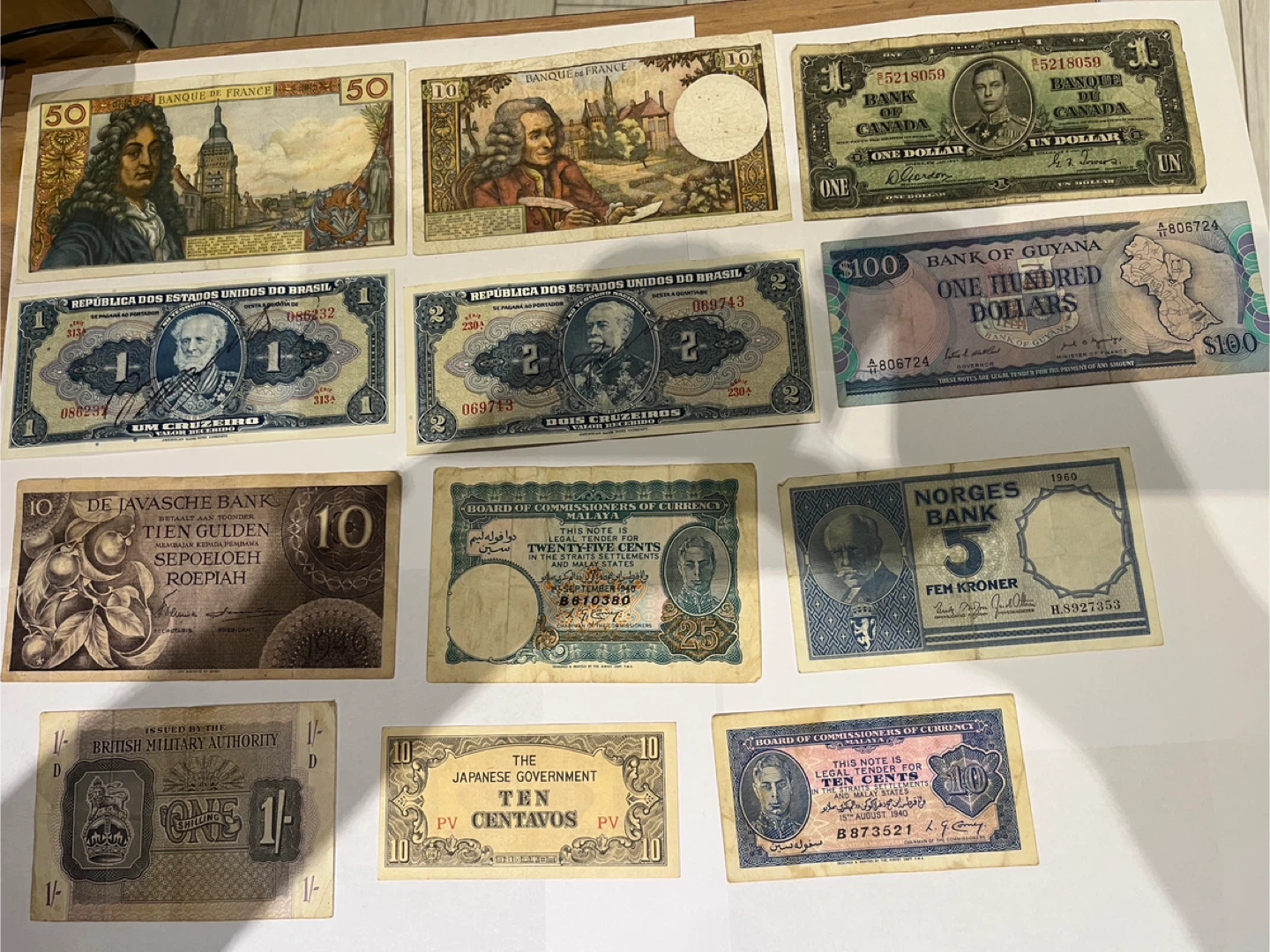 Collectible Foreign Paper Currency