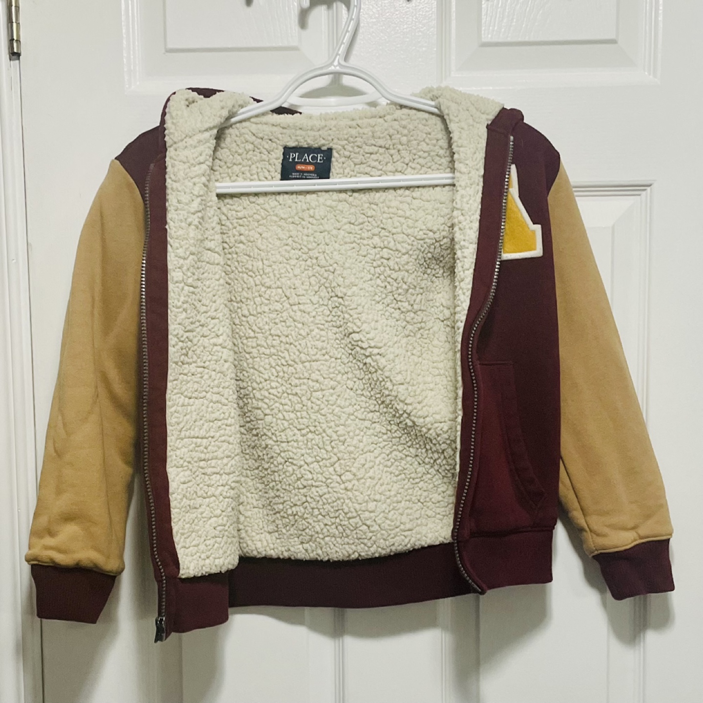 The Children’s Place Boys Varsity Sherpa-Lined Zip-Up Hoodie - photo 4