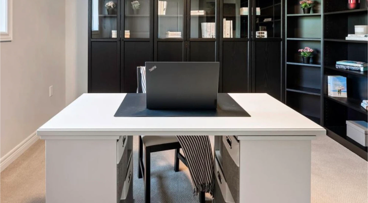 Grey Desk with Storage - photo 3