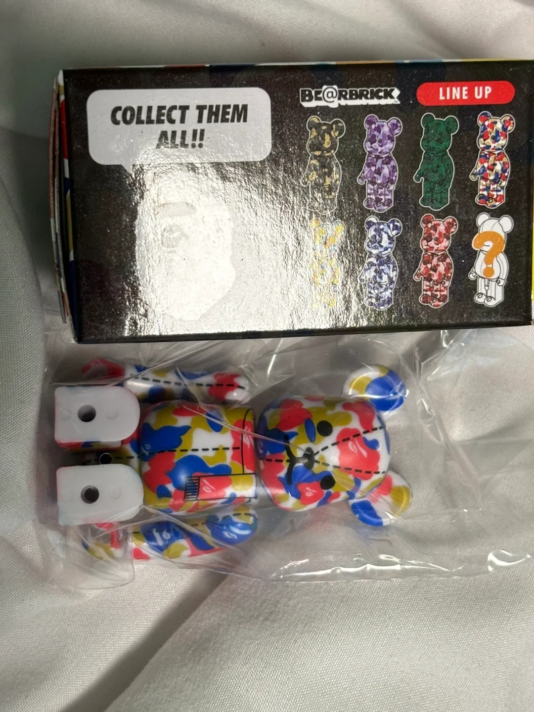 Red/blue/yellow Bape #4 Bearbrick 100% thumbnail