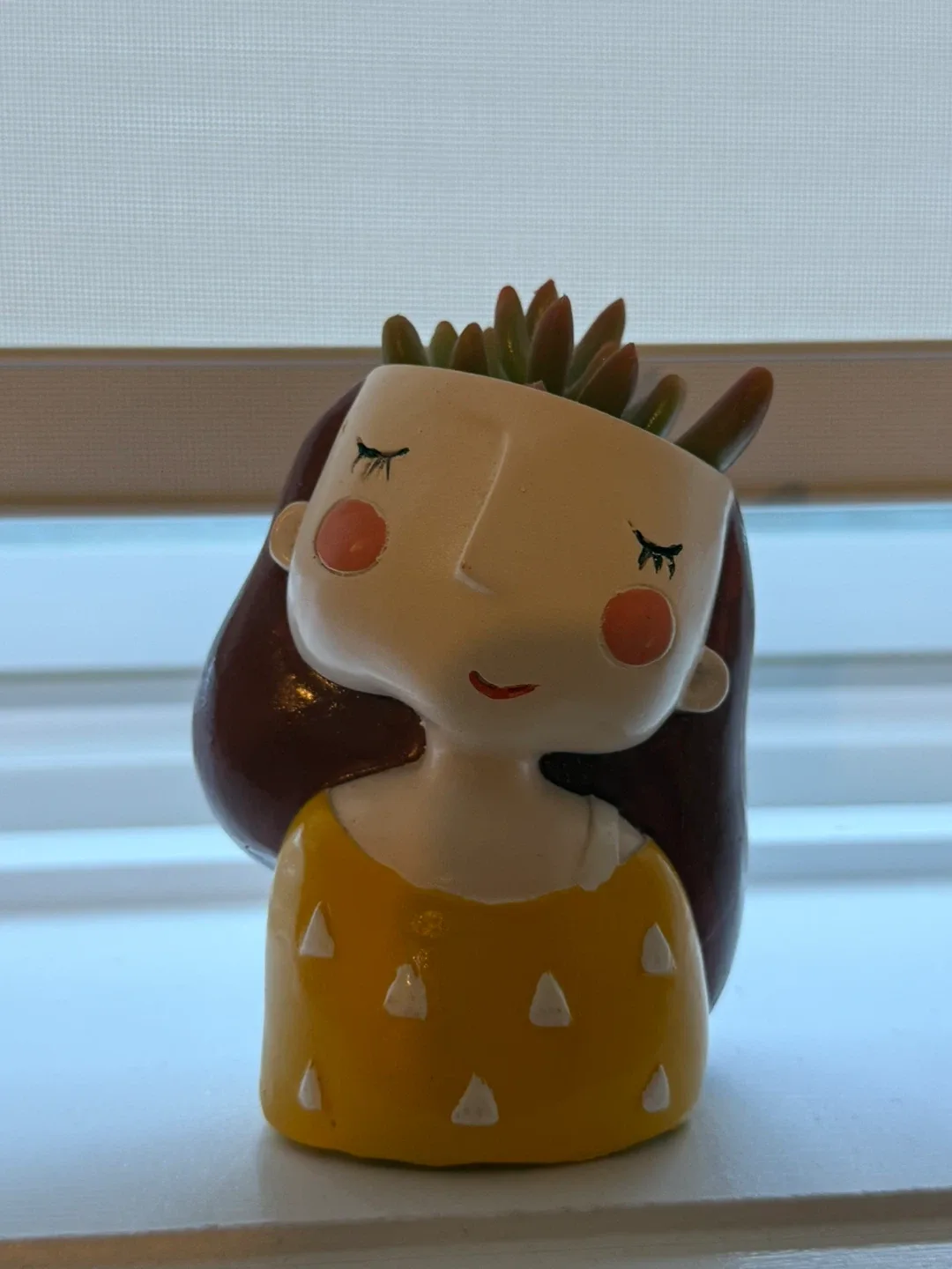 Cute Girl Face Flower Pot Set image indicator(3)