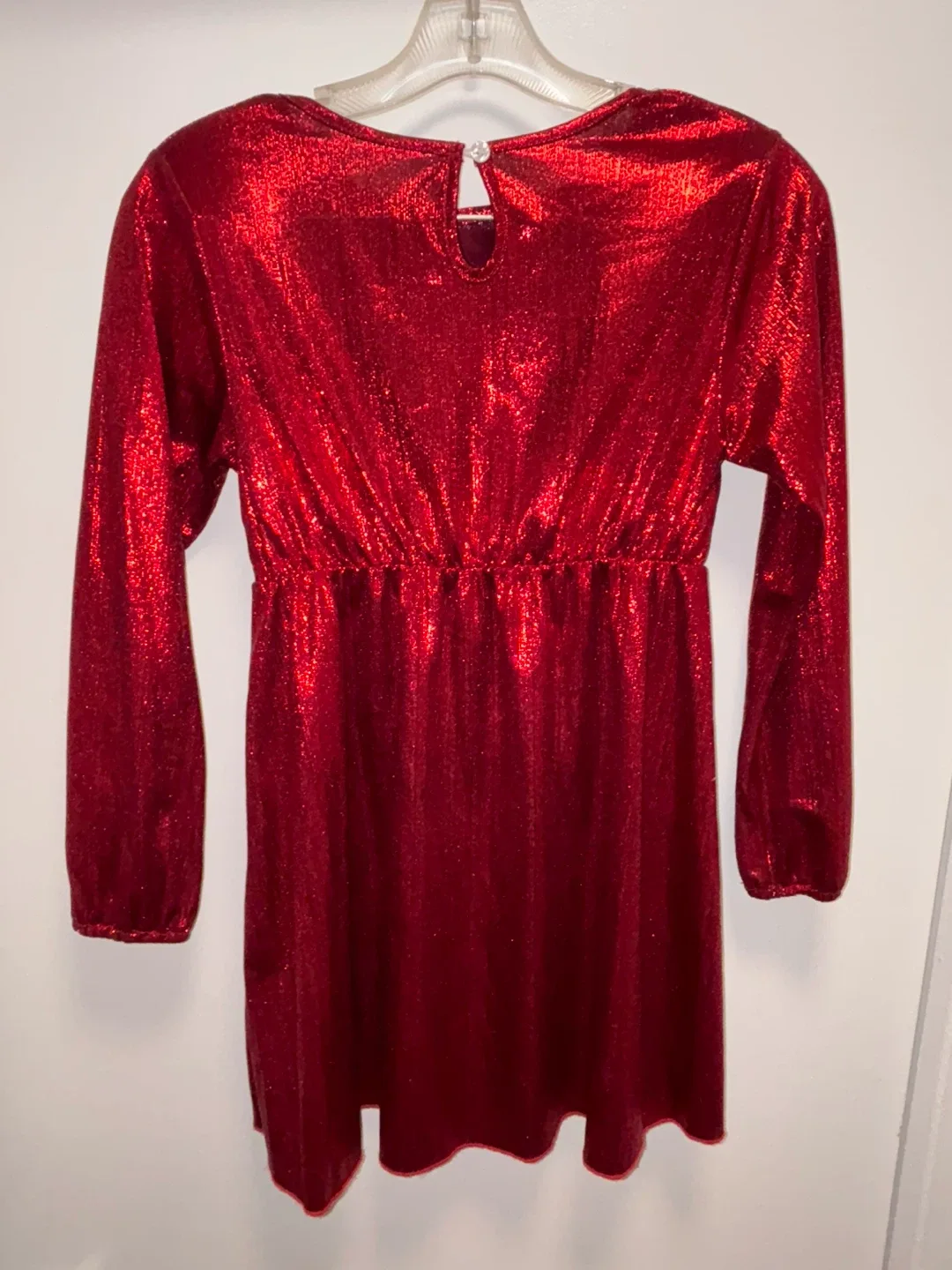 Shein Red Sparkly Dress Size 140 IS 10 kids image indicator(2)