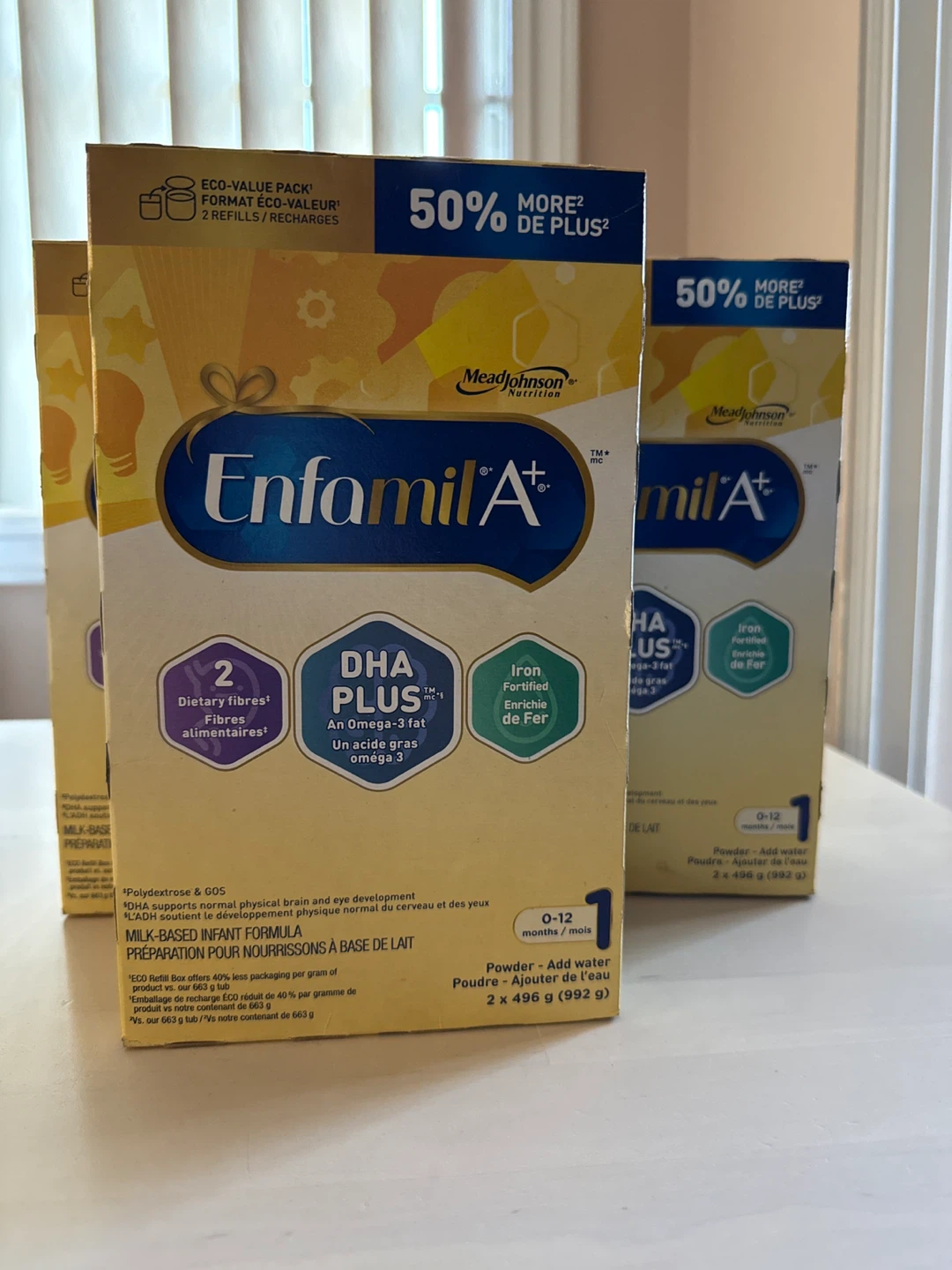 All Enfamil A+ Infant Formula 2 x 496 g (992 g)