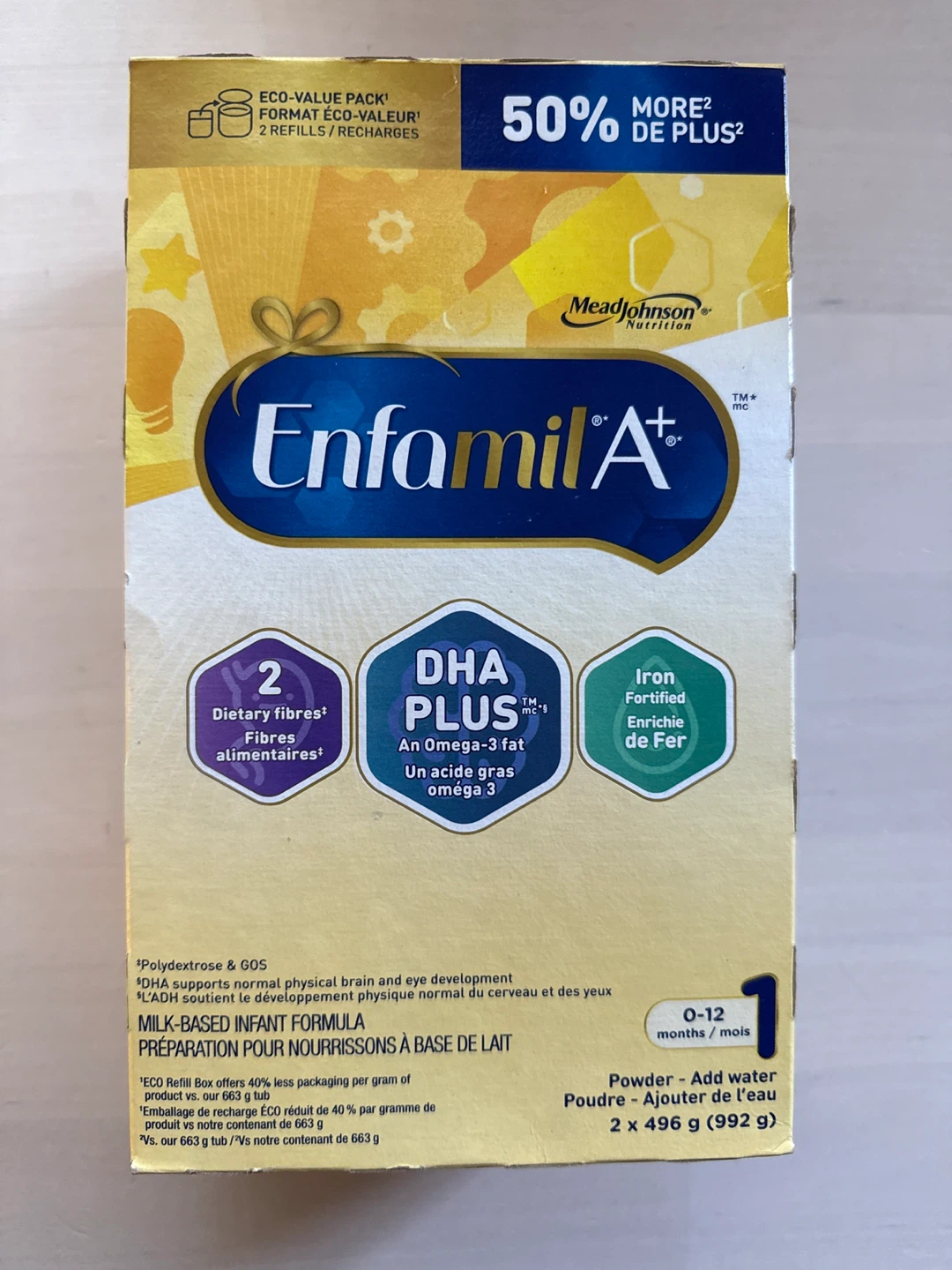 All Enfamil A+ Infant Formula 2 x 496 g (992 g) - photo 2