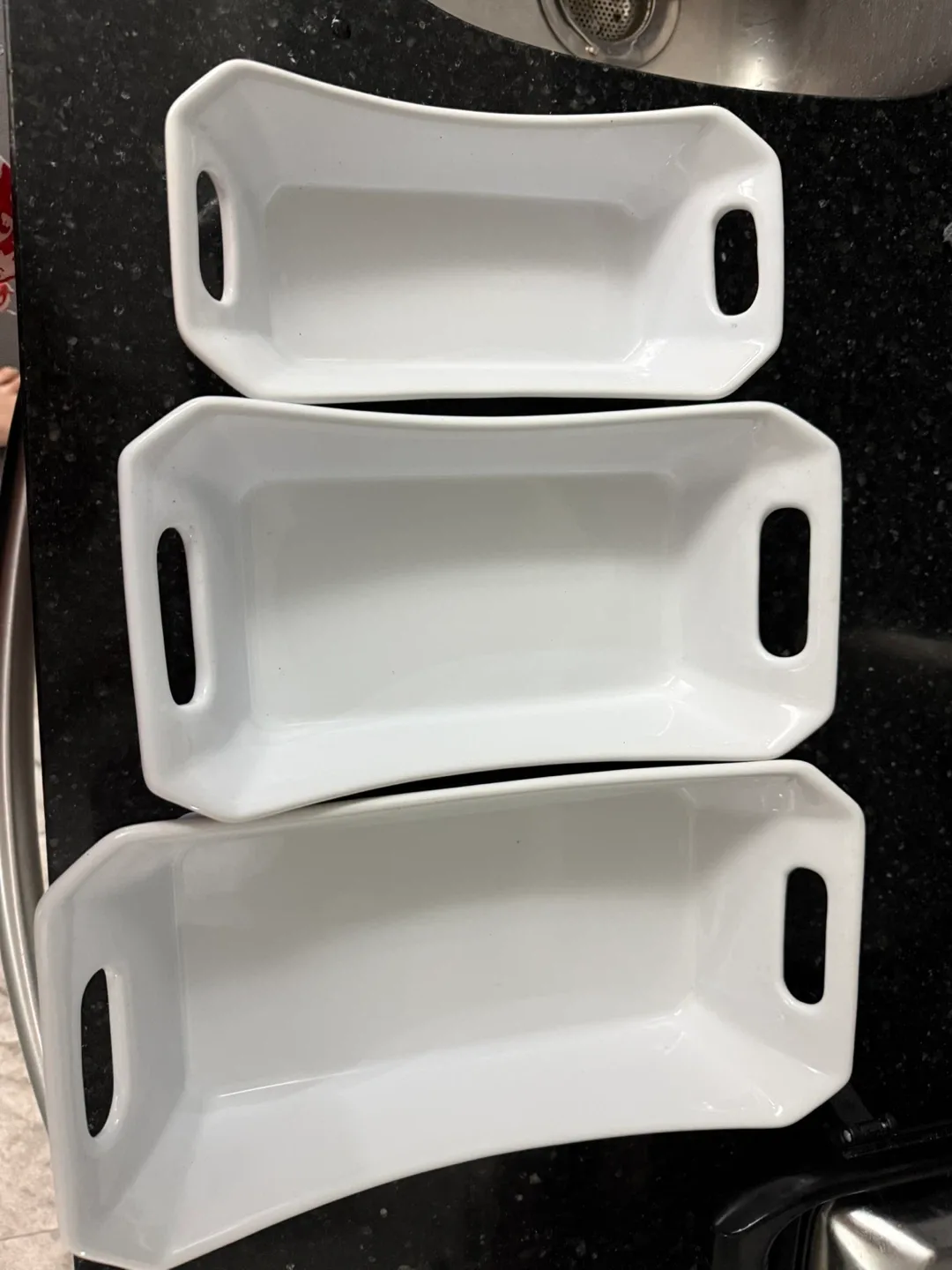 White Serving Trays - Set of 3