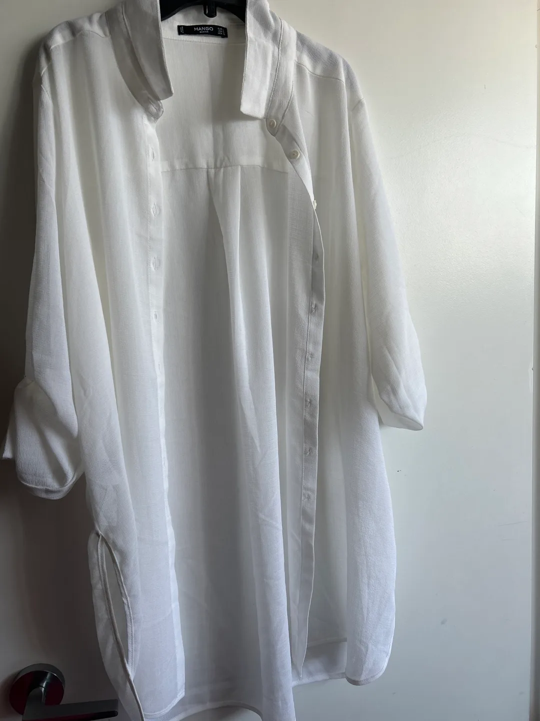 Mango Basics White Blouse - Size L thumbnail