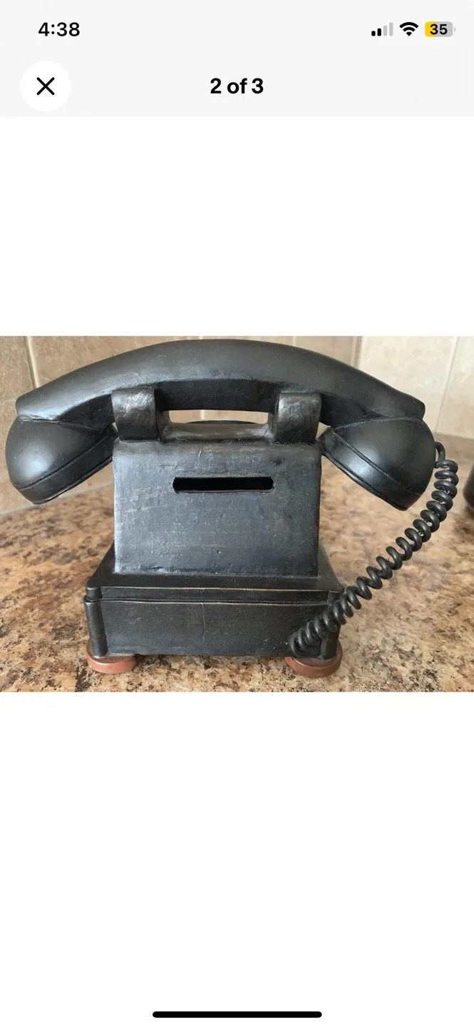 Vintage Rotary Phone Coin Bank image indicator(2)