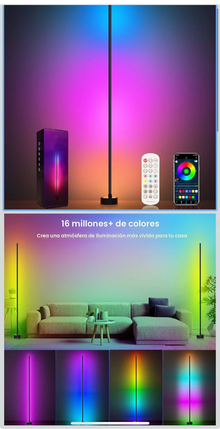 Color Changing Floor Lamp - Like New! - photo 4