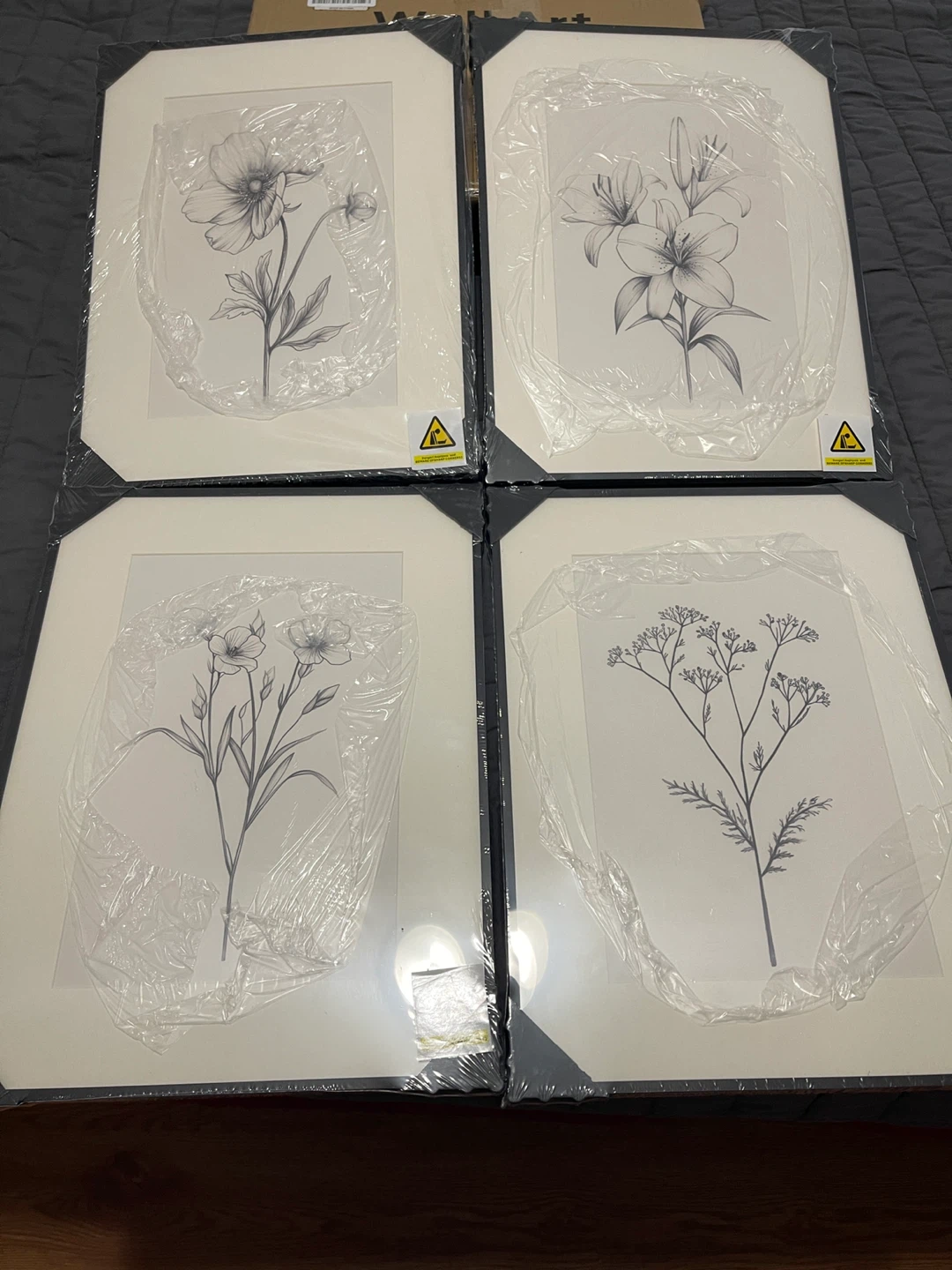 Set of 4 Framed Botanical Prints - New - photo 2
