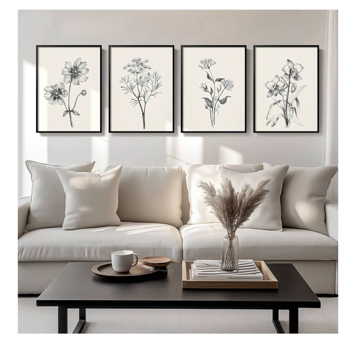 Set of 4 Framed Botanical Prints - New - photo 5