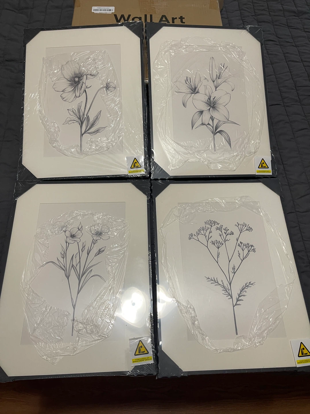 Set of 4 Framed Botanical Prints - New - photo 3