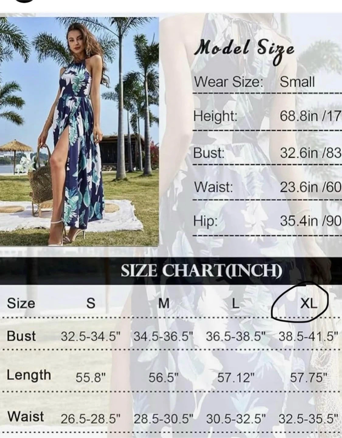 Floral Maxi Dress - Size XL - photo 2