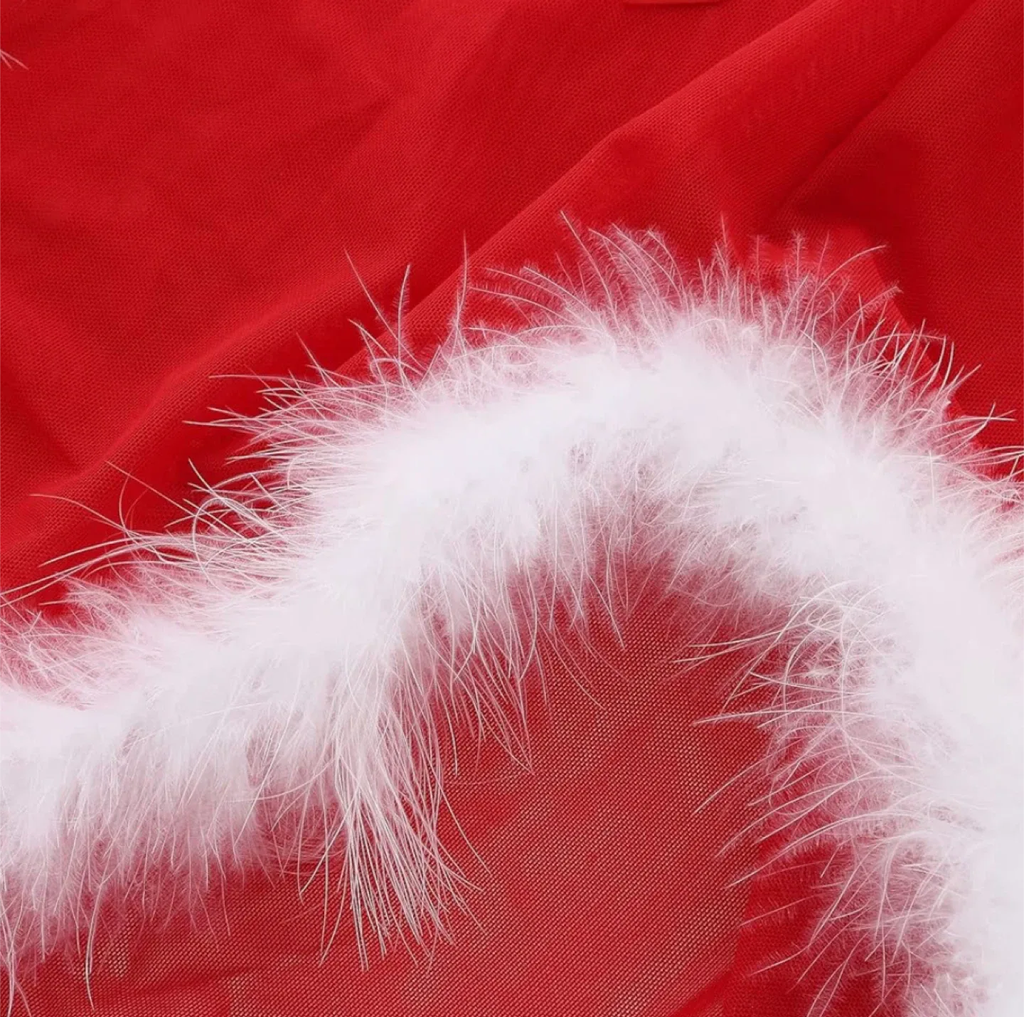 Mrs Claus Lingerie Set with White Fur Trim- Large - NWT image indicator(4)