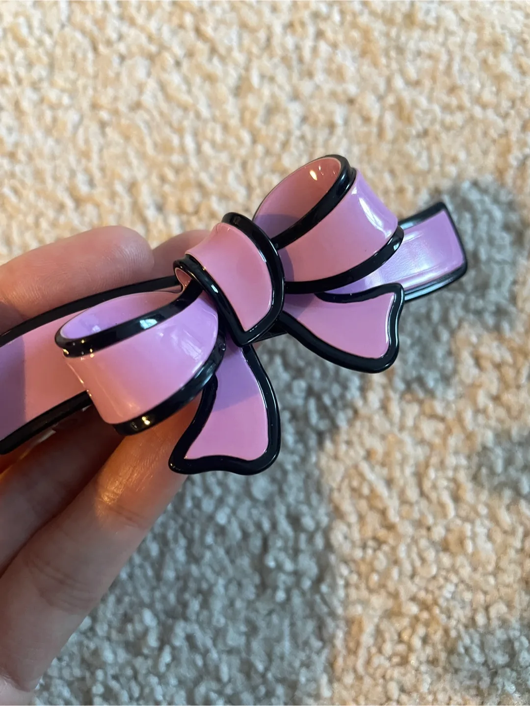 Clip Paris Bow Hair Clip - Pink & Black image indicator(5)